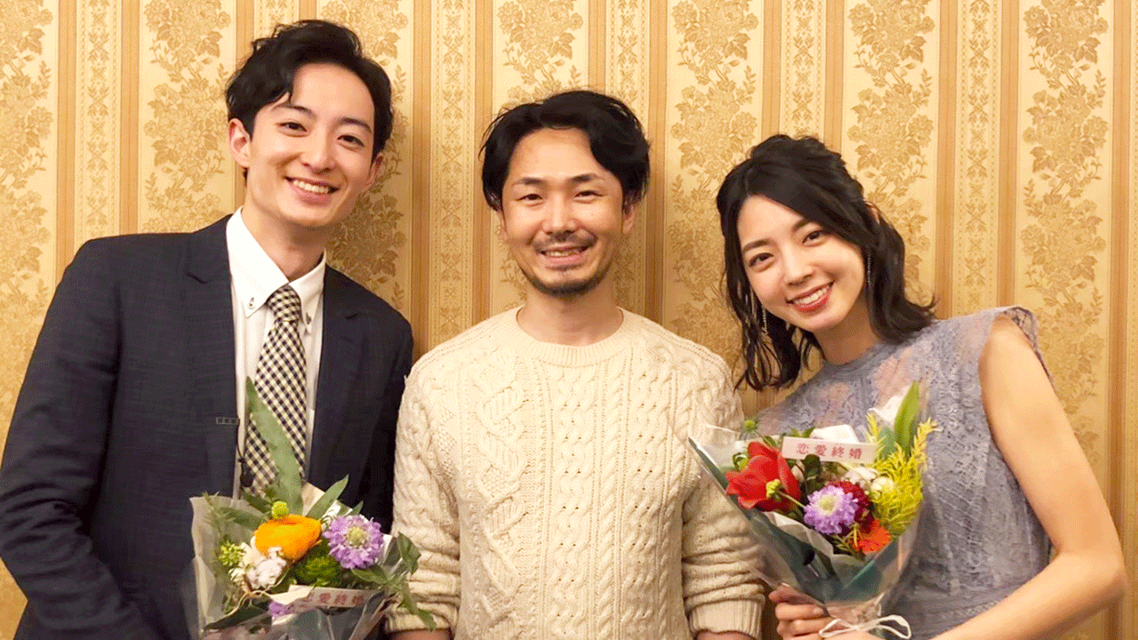 岡元監督と秋月三佳さんと濱正悟さん